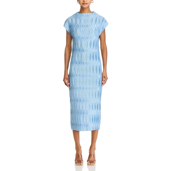 Veronica Beard Gramercy Midi Dress in Blue Sky - Picture 6 of 8